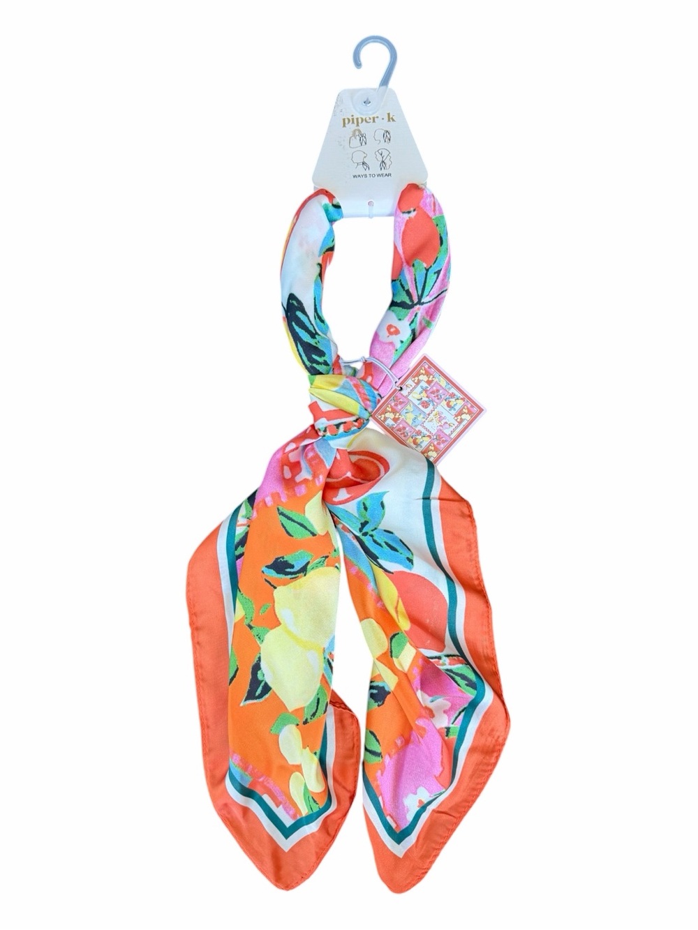 NWT PIPER K Scarf - Citrus Motif Scarf Summer Bag Accessories